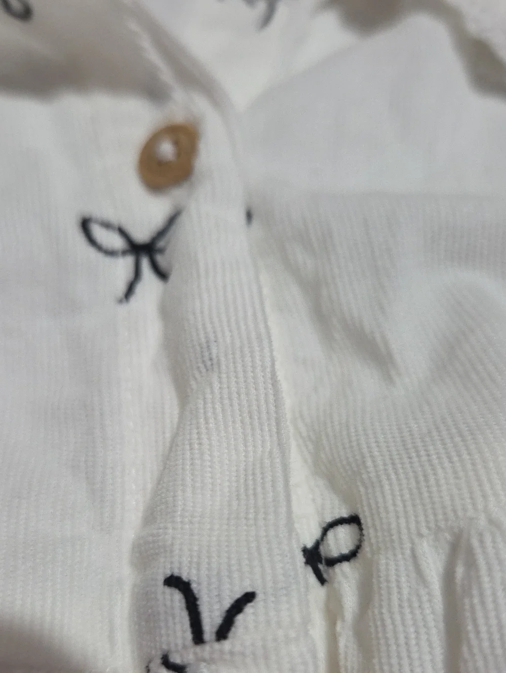 Cat & Jack White Bow-Print Long-Sleeve Dress for Girls